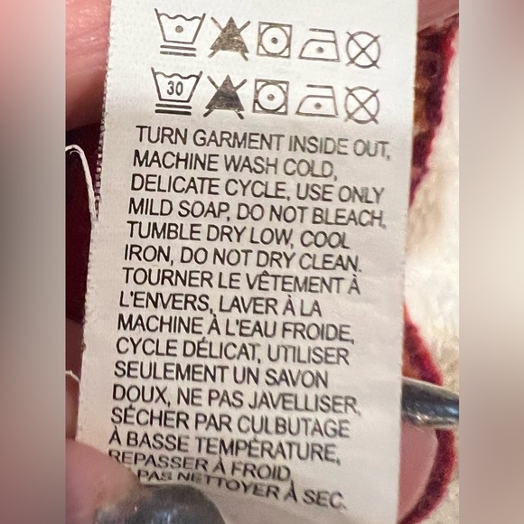 Lucky Brand Women Red Floral Long Sleeve Top Size Medium - Picture 6 of 6